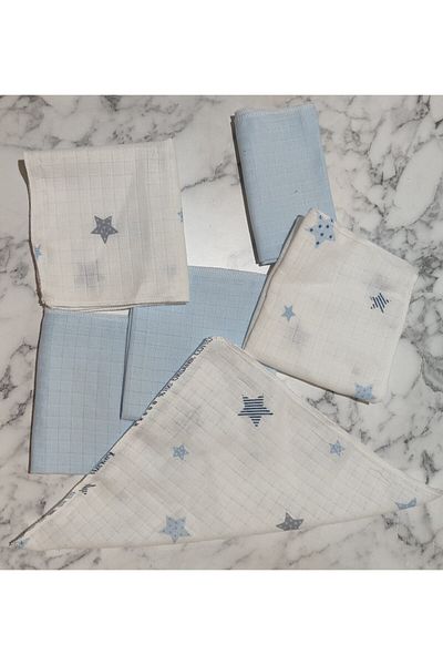 Alpıno 6 Pieces Baby Mouth Wipes - 100% Cotton Muslin