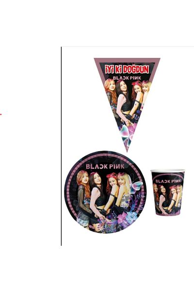 PartAntalya BLACKPINK 8 Winter Girl Birthday Mini Set - Σετ πάρτι για κορίτσια, στολίδι