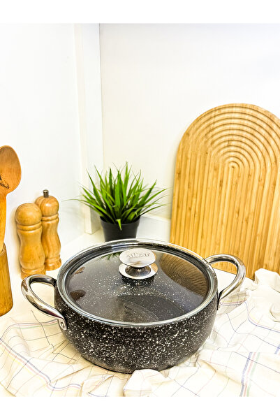 FİTHOME 24 CM Ultra Granite Coating Can Enter The Oven Crush Deep Pot