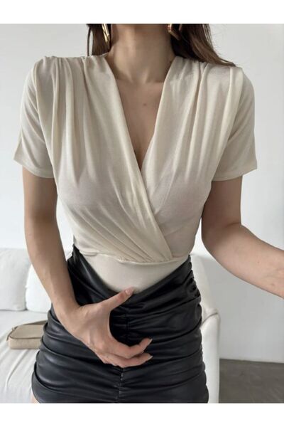 Genel Markalar Kadın Kruvaze Yaka Bluz