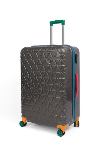 louisiana polo Büyük Boy %100 Polikarbon Valiz 4x2 Teker Antrasit 1089