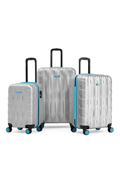 louisiana polo 3'lü Valiz Seti Büyük Boy - Orta Boy - Kabin Boy Gri 1167