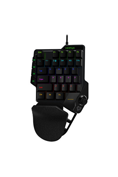 VERTUX Combat QuickStrike™ Tek Elle Kontrol Tuş Takımı Joystick Destekli Oyuncu Gaming Klavye
