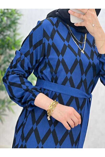 azzebutik 6390 BEREN Indigo Dress - K65