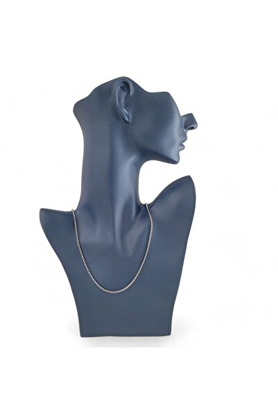 Hedea سلسلة فولاذية محبوكة باللون الفضي مقاس 45 سم