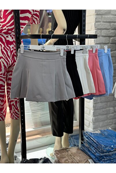 HELLODEAR Kadın Pileli şort etek