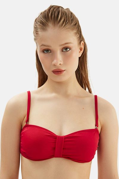 Eros Top de bikini roșu fără bretele pentru femei 2503