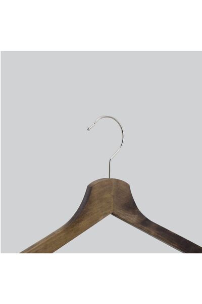 NYN Wooden Peg Shirt Skirt Hanger Walnut Color 3 Pieces