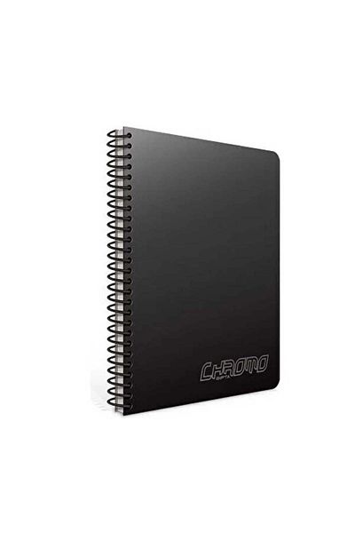 Gıpta Chromo Spiral Black Plastic Cover 60 Sheets A4 Checkered Notebook