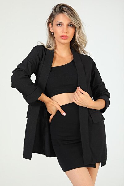 EMİRAQLİFE ŞAL YAKA BLAZER CEKET   CEKET