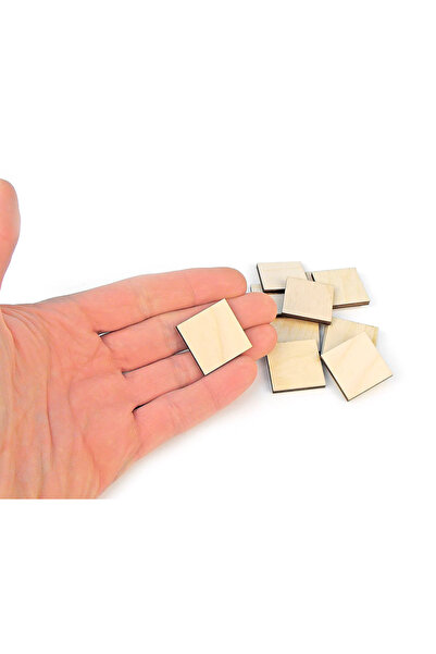 Decorative Wood Square 5x5 cm 50 Pieces