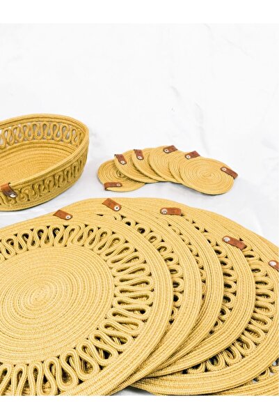 ModaCardin 13-предметний набір американських сервізних кошиків з джуту для ча...