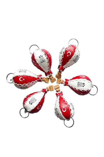 kapadokyahediyelik سلسلة مفاتيح بالون جلد كابادوكيا تركيا - قطعتين