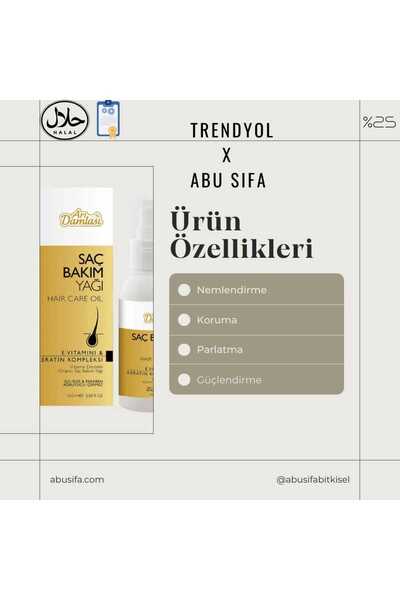 Arı damlası Bitkisel Içerikli Saç Bakım Yağı Keratin Kompleksi ve E Vitamini ...