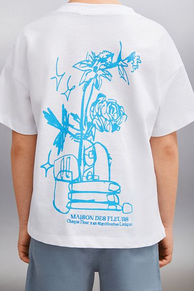 GRIMELANGE Men's White T-shirt - Davy