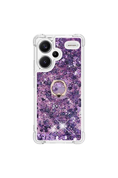 Teleplus Xiaomi Redmi Note 13 Pro Plus Kılıf Sulu Yüzüklü Standlı Milce Kapak