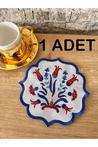 Nakışkonsept Șervețel de cocktail brodat cu model de faianță 1 bucată