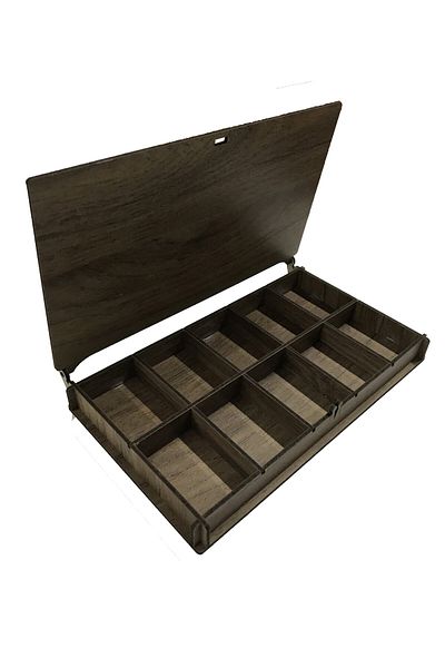 aladepo Ξύλινο Διακοσμητικό Organizer Box Κοσμήματα Μακιγιάζ Κουτί 10 θέσεων Λεπτό