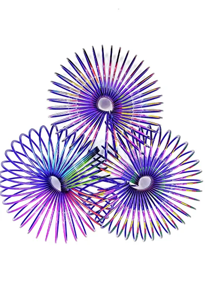 Limmy Metallic Color Stress Spring Pattern Toy Stress Spring - 5 cm Diameter - 1 Pcs