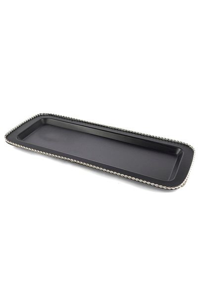 Mikasa Moor Black Rectangular Tray 50x21cm