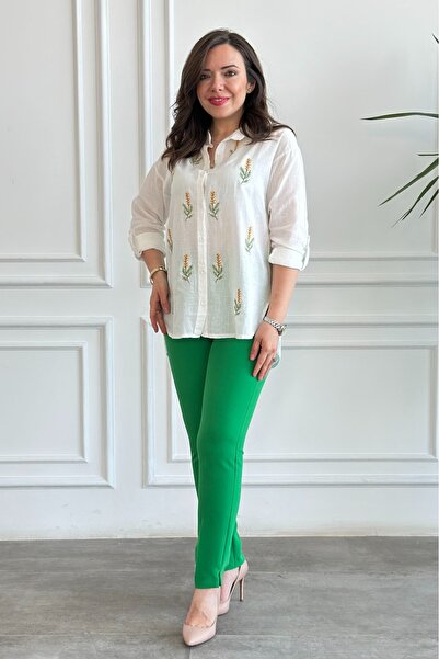 Yağmur Butik Κλασικό υφασμάτινο παντελόνι με λεπτομέρεια τσέπης