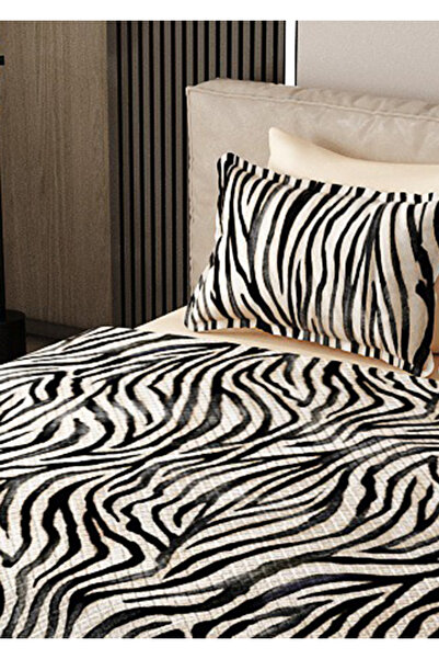 MonoHome Single Person Pique Set Jacquard Woven Cotton 3d Zebra Pattern