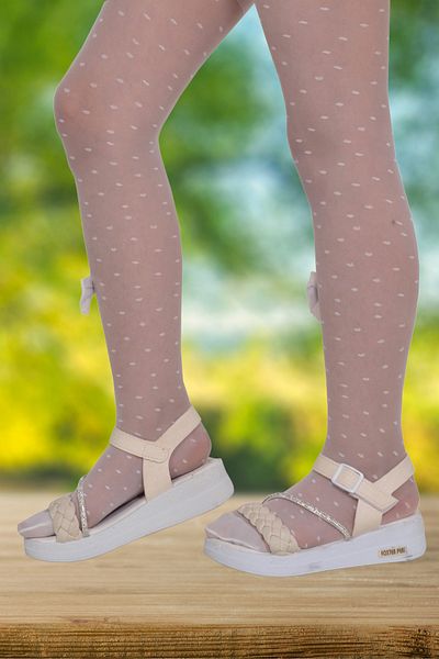 Moricha Sandale pentru fete cu talpă ortopedică - cu velcro și sclipici de vară