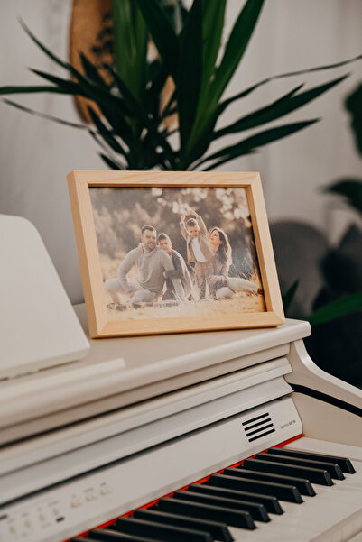 huhuli 10×15 Cm Iskandinav Çam Ahşap Fotoğraf Çerçevesi – Dekoratif, Koruyucu Film & Plastik Arka Kapak