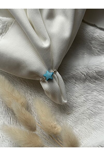 PelvedDesign خاتم سلك من اللؤلؤ الأزرق مصنوع يدويًا