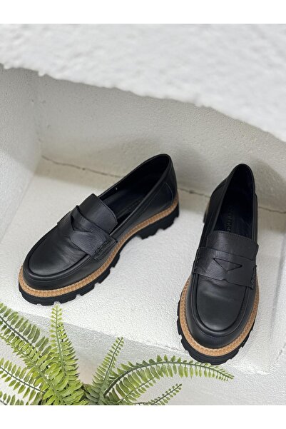 Mammamia D24YA-3195 HAKİKİ DERİ ORTOPEDİK LOAFER AYAKKABI KADIN