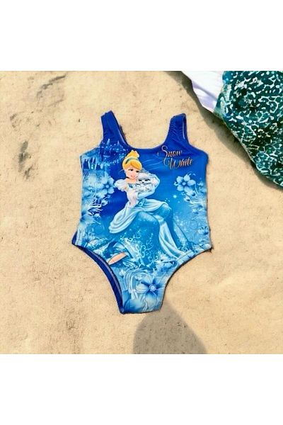 Esterella Cinderella Printed Strappy Swimsuit for Girl