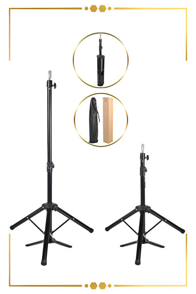 KONAK PERUK Kuaför Eğitim Mankeni İçin Demir Tripod + Taşıma Çantası