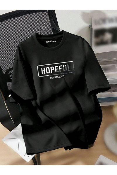 BENROMA HOPEFUL PRINTED OVERSIZE UNISEX T-SHIRT[3-12 ετών παιδικό μπλουζάκι διαθέσιμο]