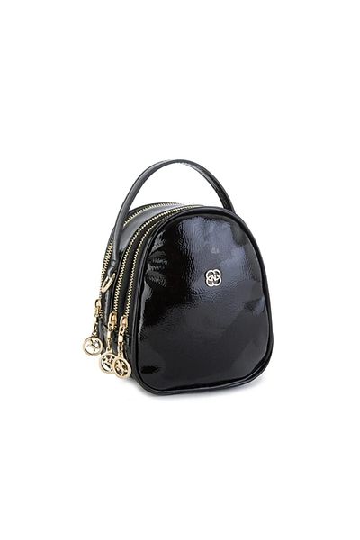 By Hakan geantă nas 948 cu pietre Daily Crossbody Geantă de damă geantă de umăr genți messenger CRINKLE-PAINT BLACK