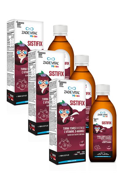 Zade Vital Miniza Sistifix Crane Nut Extract - Contains D Mannoz, Vitamin C (3 Boxes)