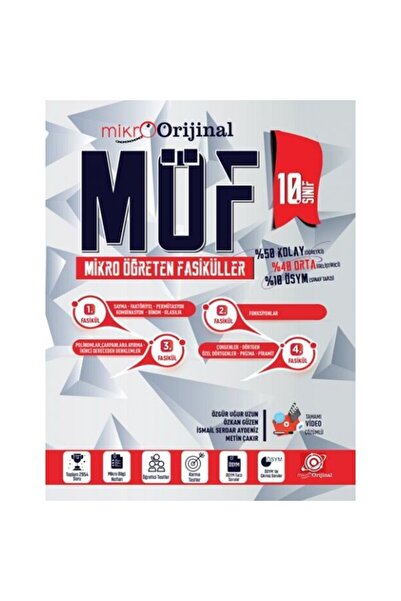 Orijinal Yayınları Orijinal Mikro 10. Sınıf Matematik MÖF Mikro Öğreten Fasik...