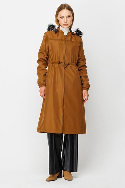 Esswaap Gather Detailed Intermediate Parka Tan