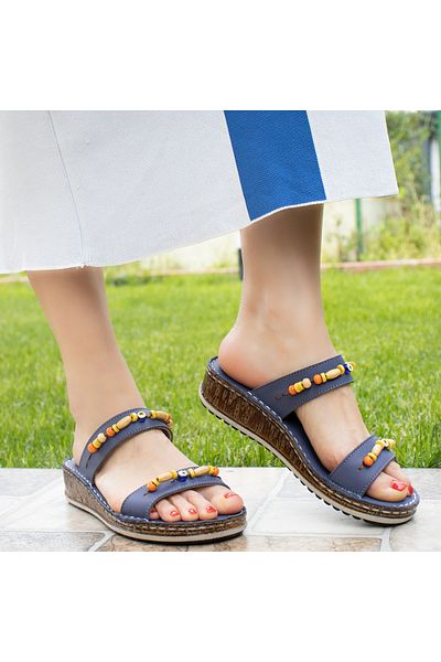 CONSUELO Orthopedic Leather Women's Slippers - 11058