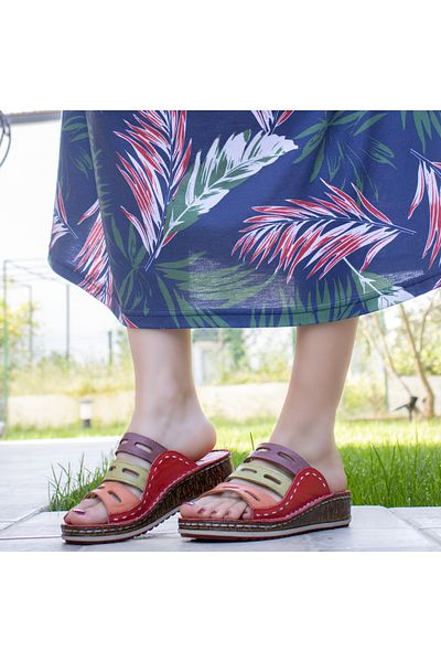 CONSUELO Orthopedic Leather Women's Slippers 11347