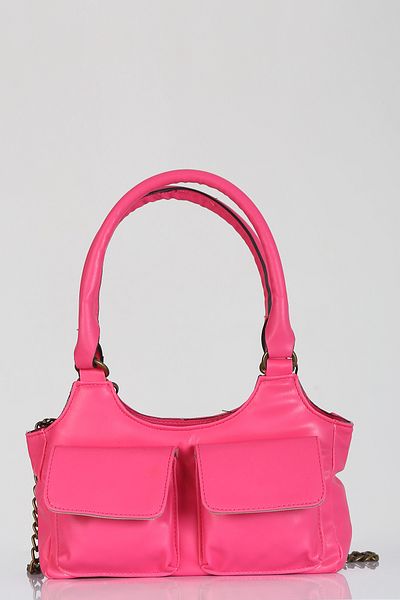DERKON Pink Mony Pocket Shoulder Bag
