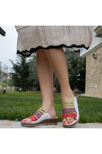 CONSUELO Papuci de damă din piele ortopedică 11347