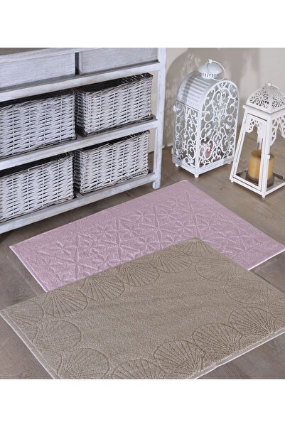 Fushia 2'Li Ayak Havlusu I Banyo Paspası I Abdest Paspası I 50x70cm 2 Adet