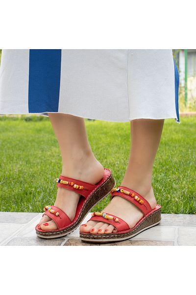 CONSUELO Papuci de damă din piele ortopedică 11058