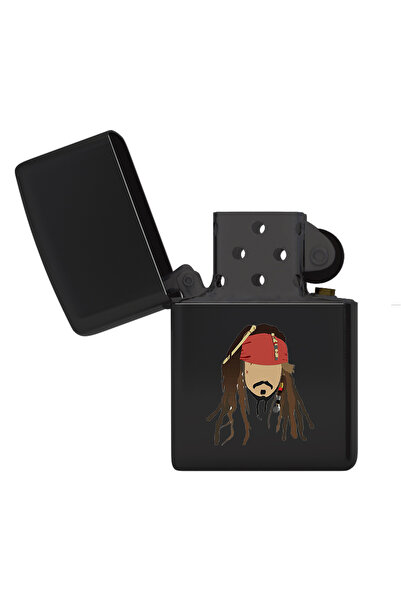 Fanze Karayip Korsanları Siyah Benzinli Çakmak zrn4421