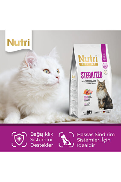 Nutri Feline Nutri Sterilised /kısırlaştırılmış Tahılsız Somonlu Kedi Maması 10 Kg