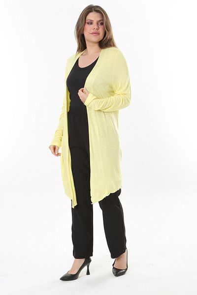 Plus yellow cardigan top