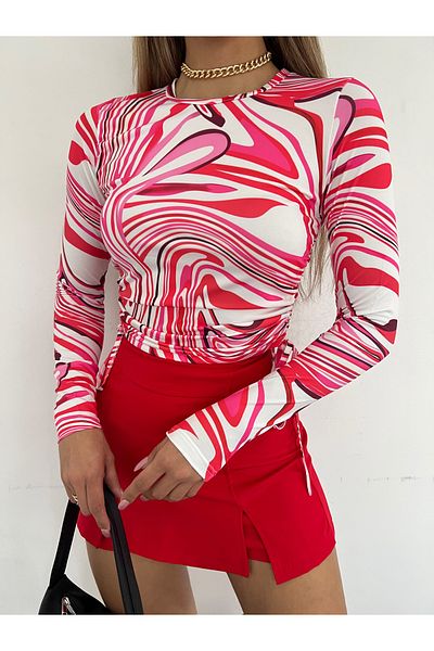 Bengi Clothing Μακρυμάνικη Crop Μπλούζα - Γυναικεία, Πλαϊνή λεπτομέρεια