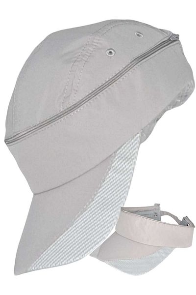 Mood Agenda Unisex Micro Fabric Zippered Athlete Running Tennis Cap Visor Hat