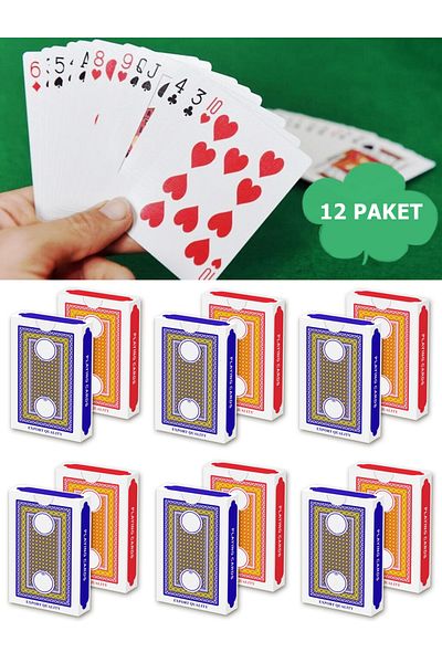 Boldy Classic Game Set of 12 - Playing Cards and Poker Cards