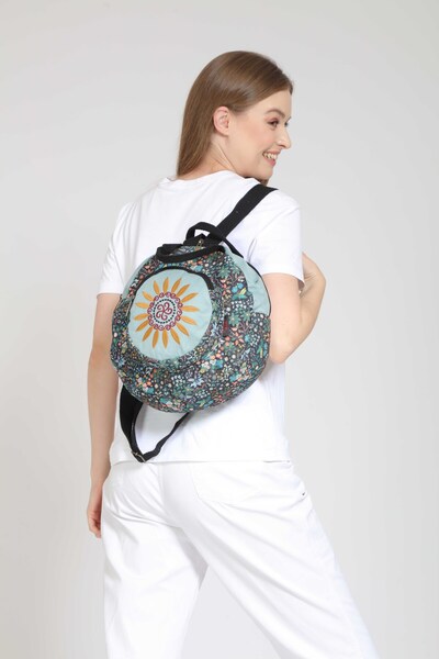 Street Bag Етнічний богемний рюкзак з круглою вишивкою Fargin - на кожен день та для подорожей